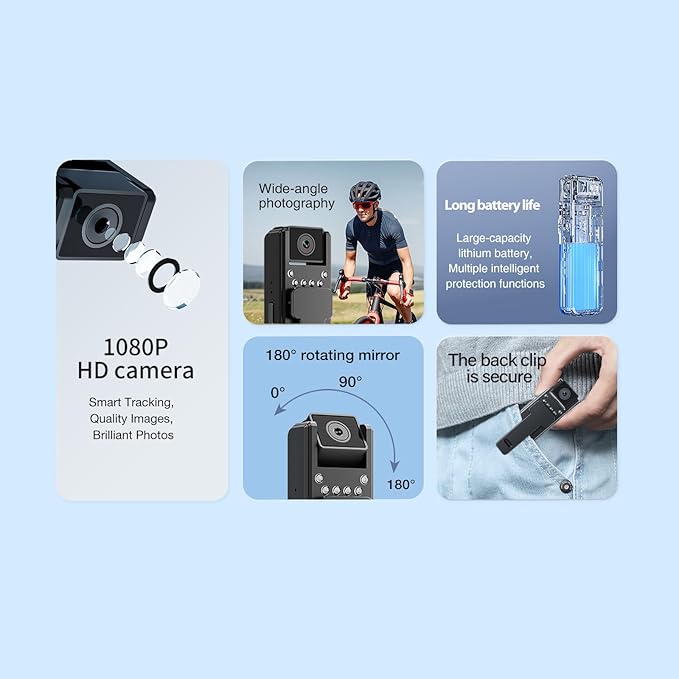 1080P Mini Body Camera for Home,Office,Security, Work Records