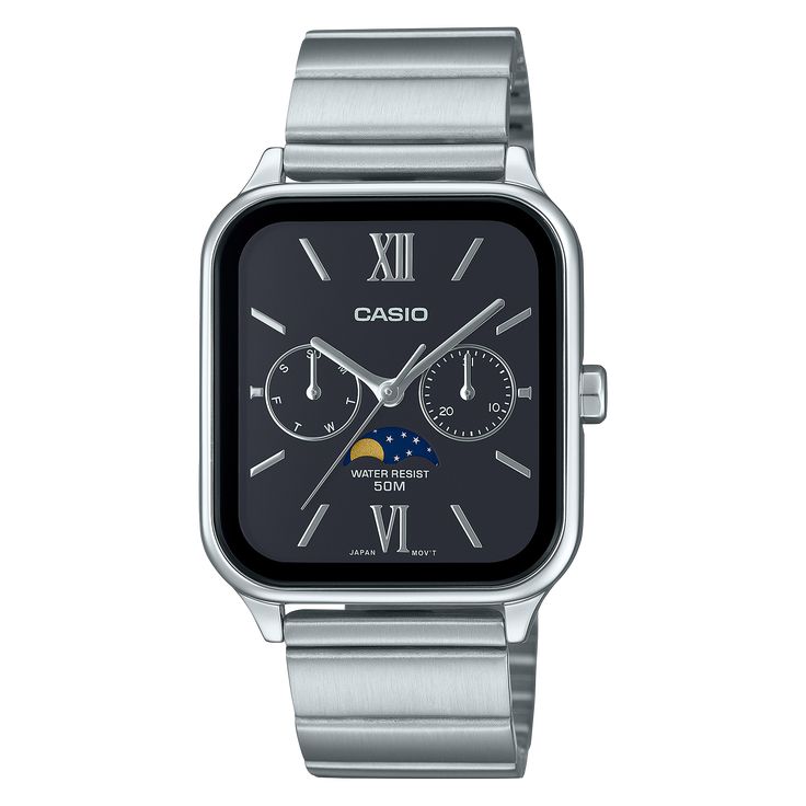 Casio Quartz Moonrise Dial Watch