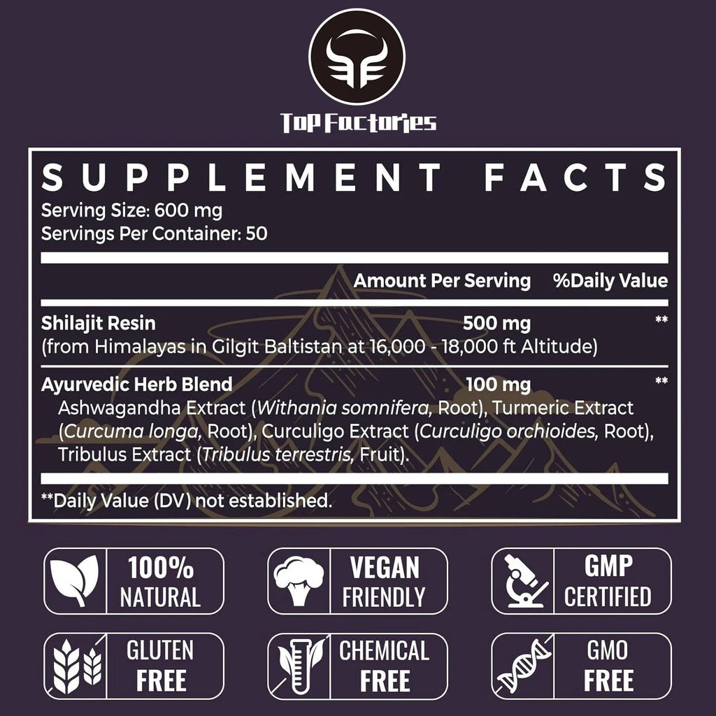 Pure Himalayan Shilajit, Soft Resin, Ortganic & High Nutritional Potency Fulvic Acid, Energy & Immune Support for Men & Women