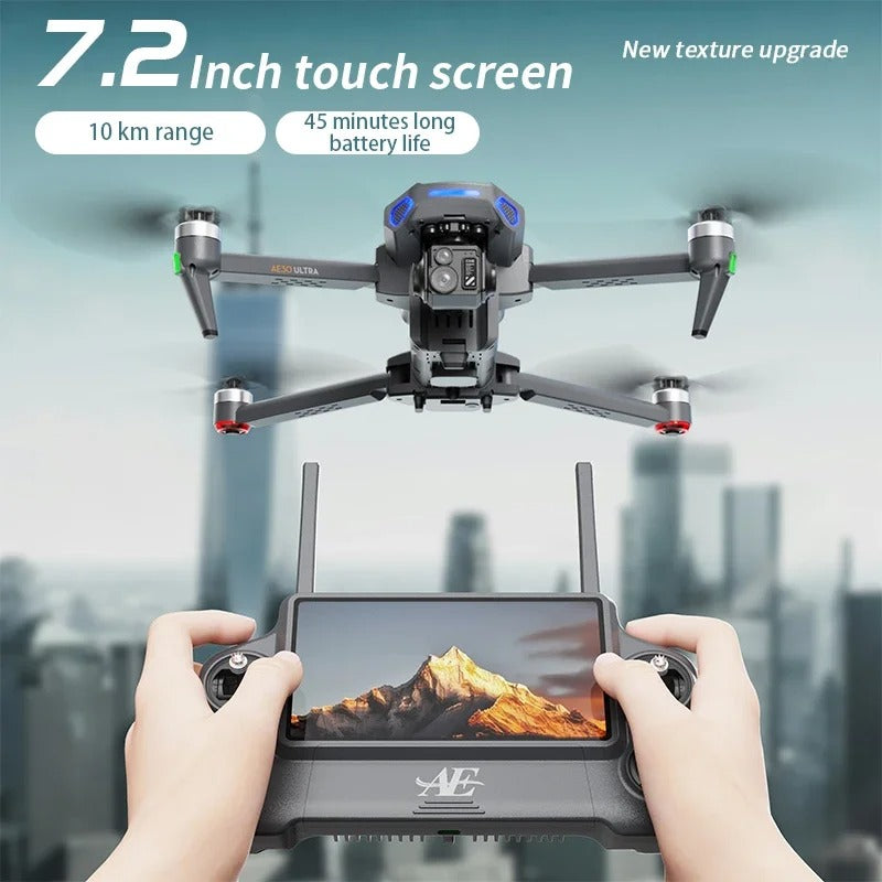 RC Drone + Obstacle Avoidance + HD Camera + Large Screen Remote